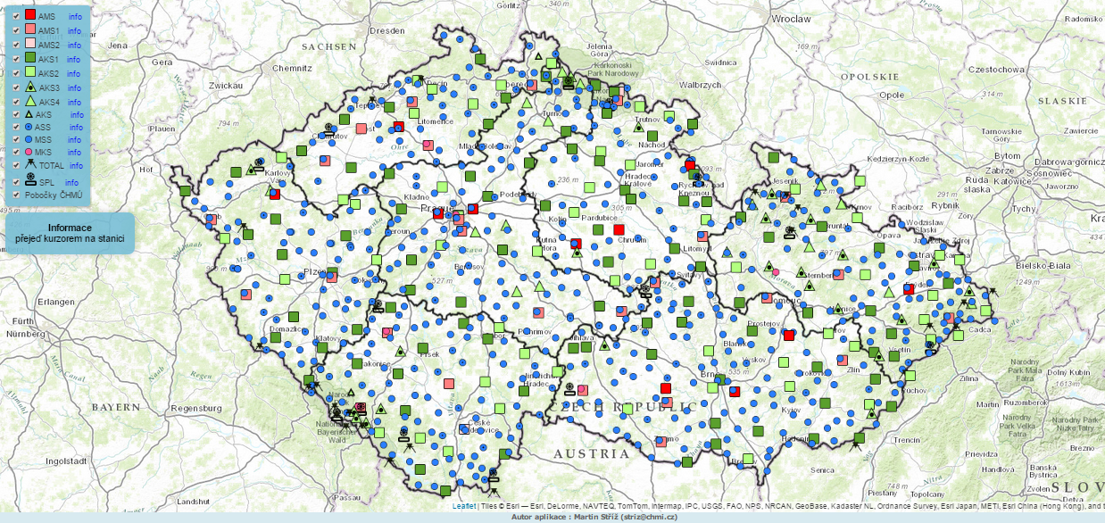 meteorologické stanice ČHMÚ